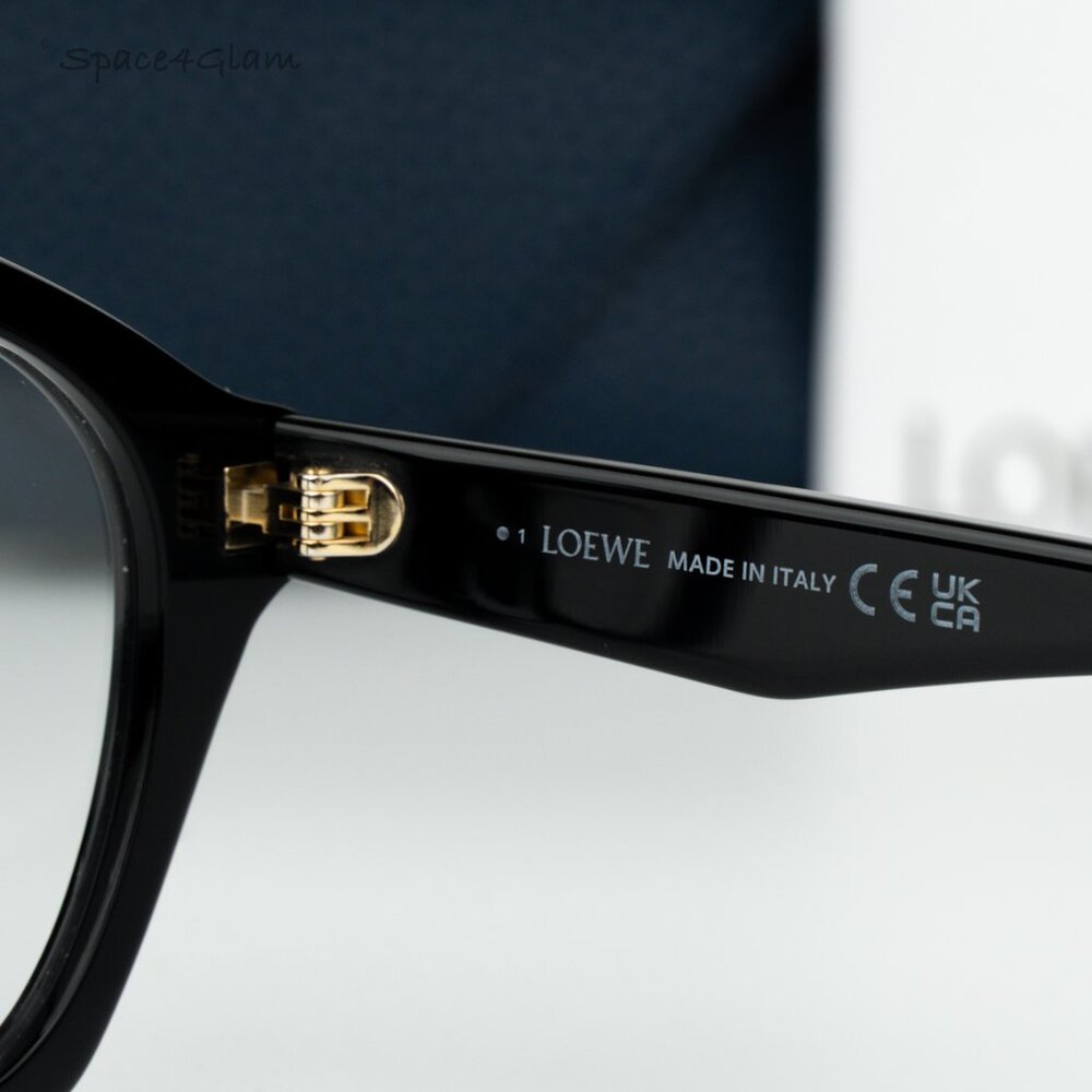 Loewe Men Eyeglasses Black Demo Round LW50053F CURVY 001 NEW AUTHENTIC - Picture 6 of 7